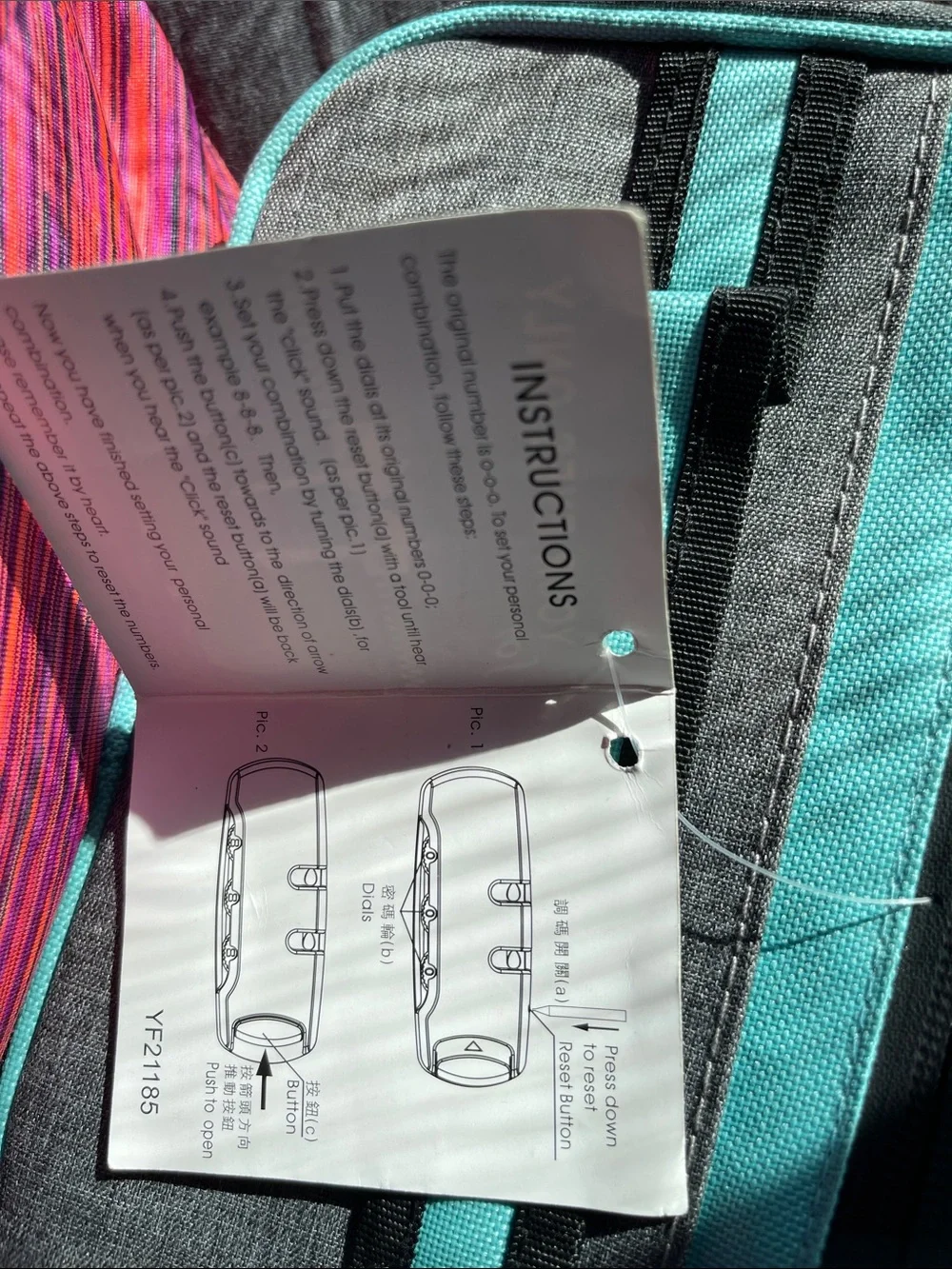 Unisex Teal and Black Combination Travel Organizer
